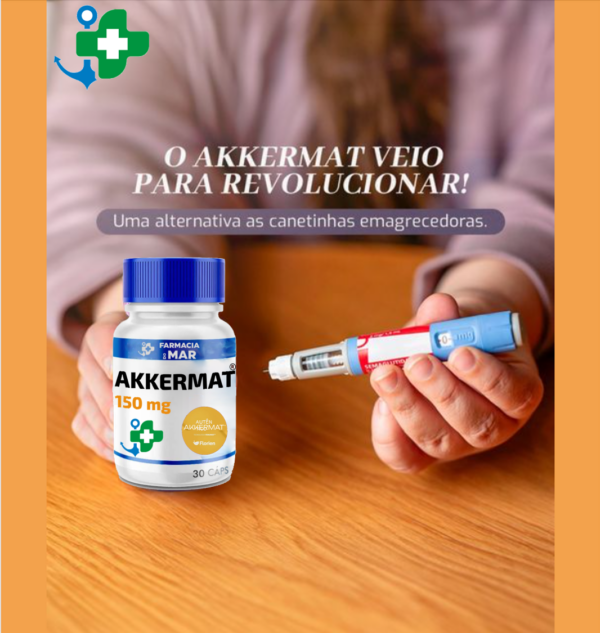 Akkermat® 150Mg - INIBIDOR NATURAL DA FOME QUE SUBSTITUI A CANETA EMAGRECEDORA - 60 Cápsulas - Image 5