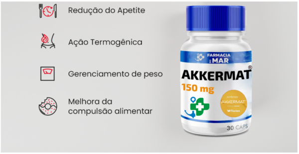 Akkermat® 150Mg - INIBIDOR NATURAL DA FOME QUE SUBSTITUI A CANETA EMAGRECEDORA - 60 Cápsulas - Image 2